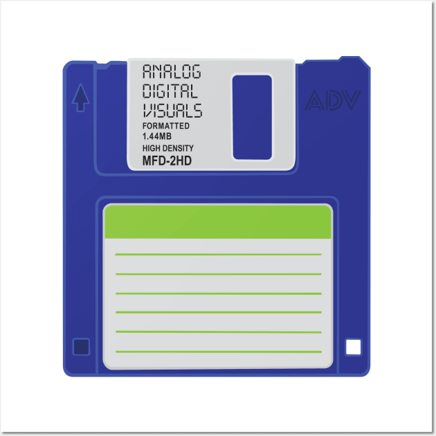 Floppy Disk (Cosmic Cobalt Colorway) Analog/ Computer Wall Art by Analog Digital Visuals